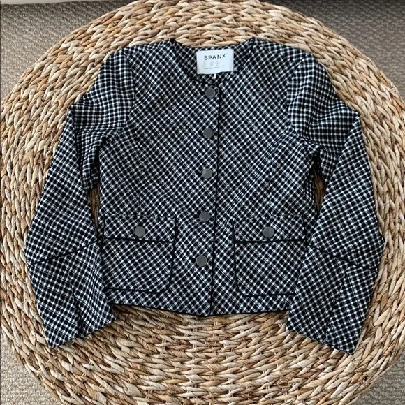 SPANX Ponte Plaid Jacquard Lady Jacket - Picture 4 of 16